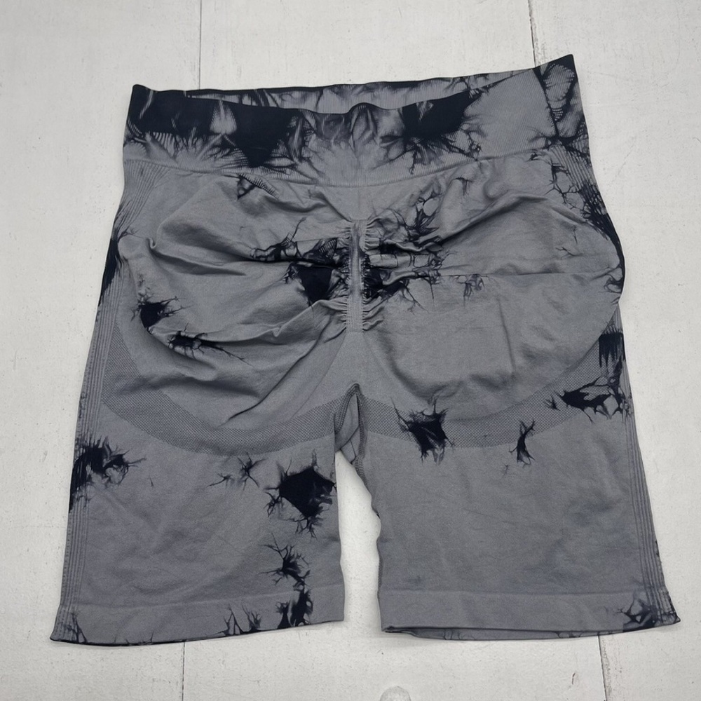Men's Athletic Tie-Dye Shorts - Black and Gray - Picture 2 of 3